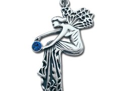 Pandantiv amuleta din argint cu cristal albastru pentru fericire si optimism Magia Zanelor - Zana Fe